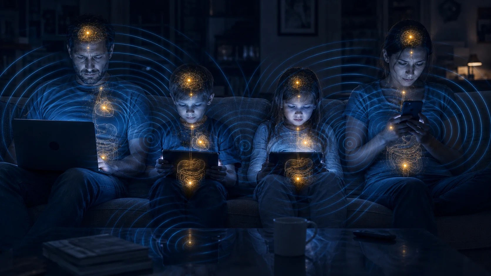 Familia expuesta a radiación EMF